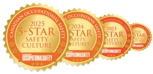 4 years in row Canadian Occupation Safety Awards Logos